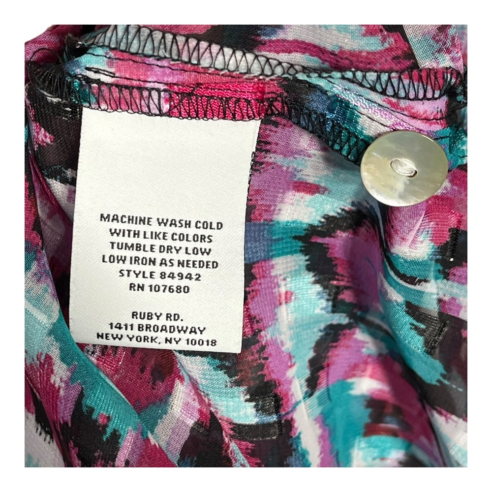 Ruby Rd Petite Abstract Print Button Front Tunic … - image 6